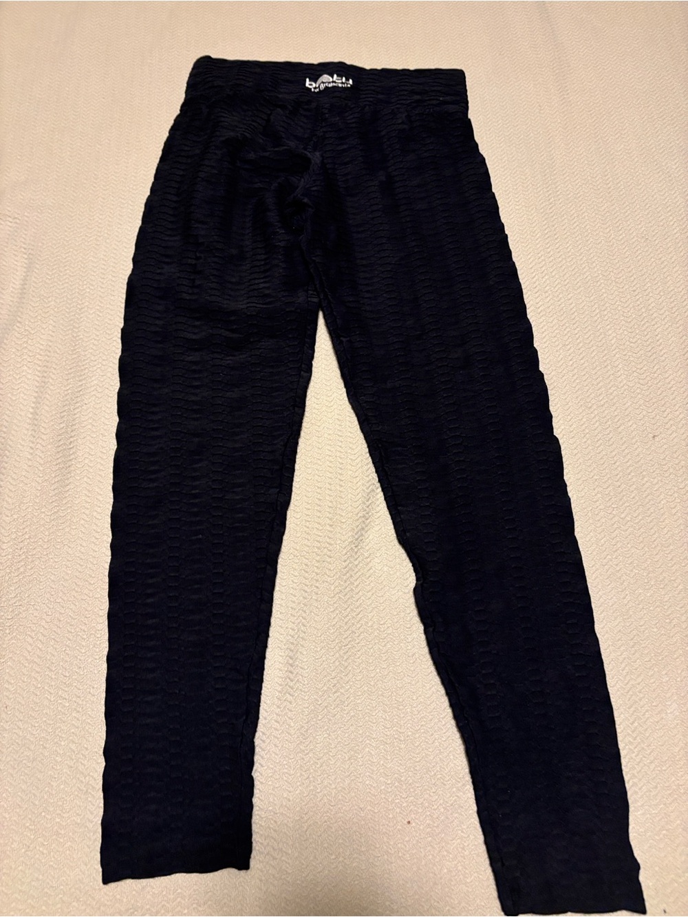 Booty by Brabants Black Textured High-Rise Leggings